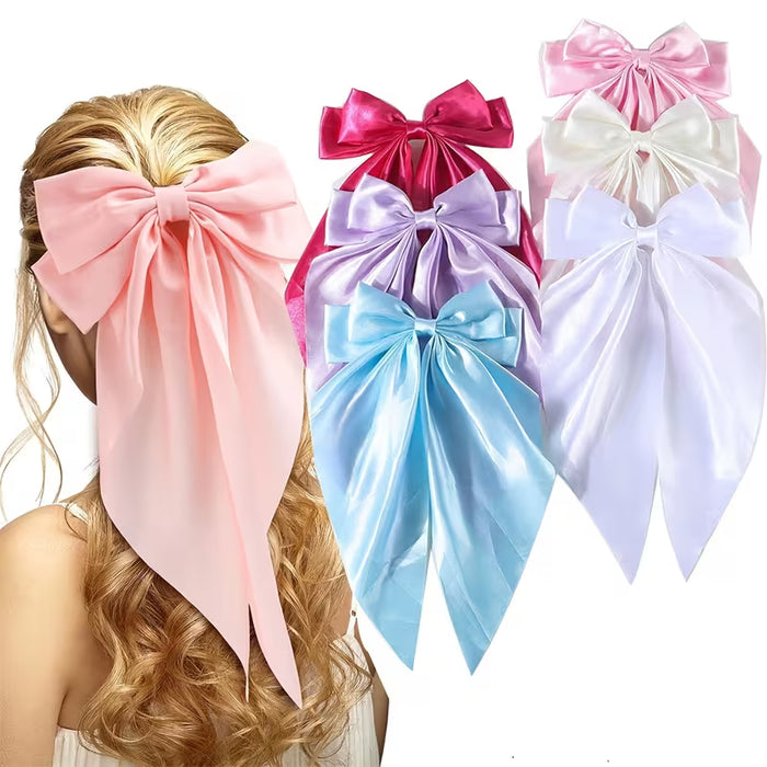 Set de 5pcs para el cabello de satén de colores aleatorios estético y fácil de usar para mujer