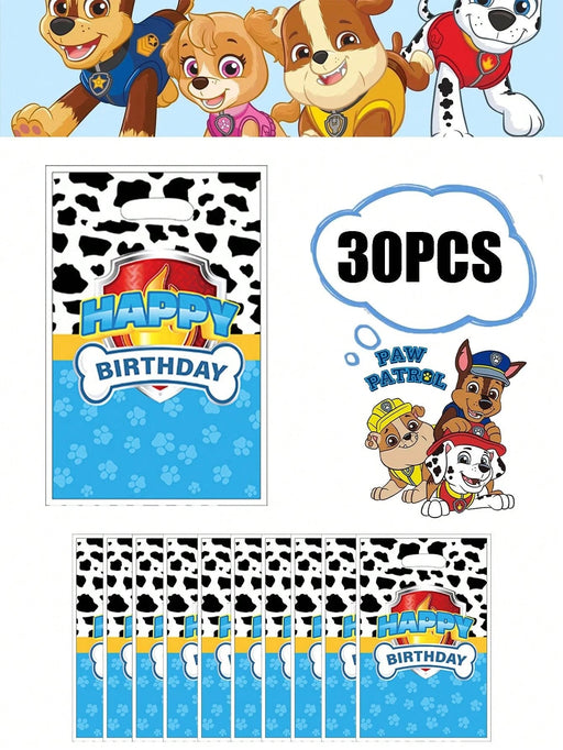 30pcs Bolsas de regalo con tema de Paw Patrol, de plástico, recuerdos de fiesta de cumpleaños - Quierox - Tienda Online