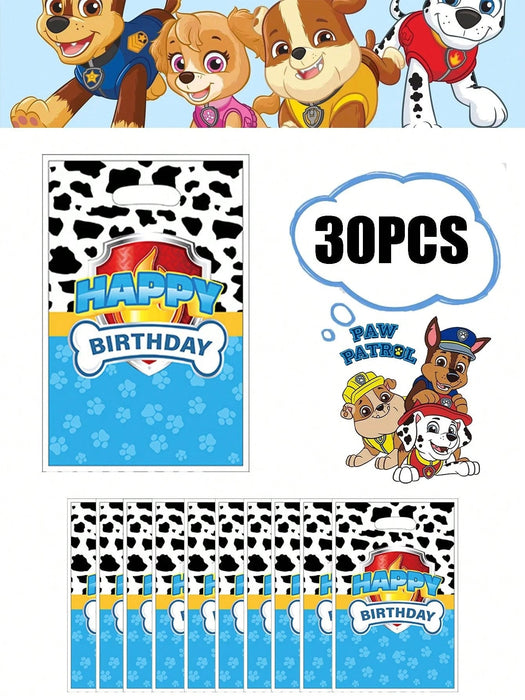 30pcs Bolsas de regalo con tema de Paw Patrol, de plástico, recuerdos de fiesta de cumpleaños - Quierox - Tienda Online