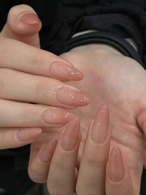 30pcs de pegatinas de uñas en forma de almendra, tie dye degradado en rosa pálido - Quierox - Tienda Online