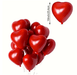 30pcs globos de látex con forma de corazón rojo de amor, globos románticos - Quierox - Tienda Online
