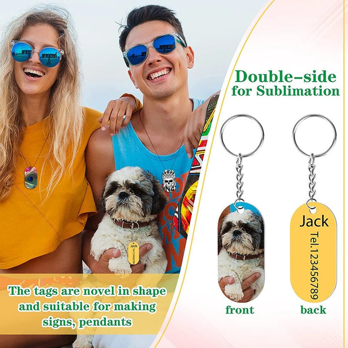 31 etiquetas de aluminio para perros con sublimación en blanco, colgantes de doble cara con mensaje - Quierox - Tienda Online