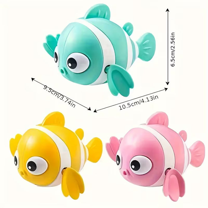 3 Piezas de Juguetes Acuáticos para Niños, Pez Payaso Mecánico