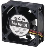 Ventilador axial DC Fans, 60x60x25mm, 24VDC, 27.5CFM