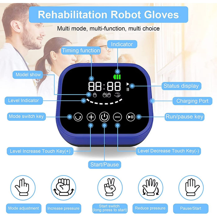 Guante robótico de rehabilitación  para la función de la mano (mano izquierda-Medium)