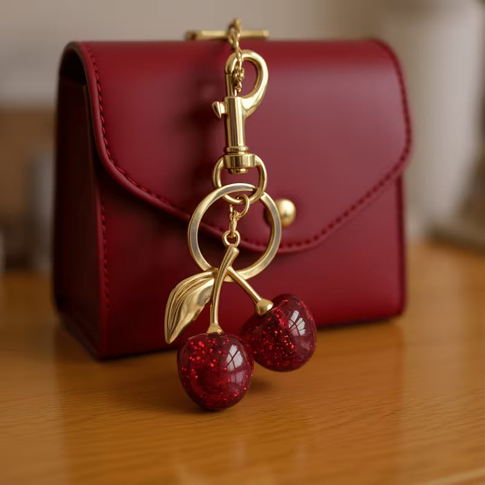 Llavero Vintage de Cereza/Colgante para Llaves, Accesorio Creativo