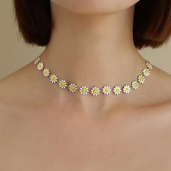 Collar elegante de margaritas,  estilo bohemio para mujeres