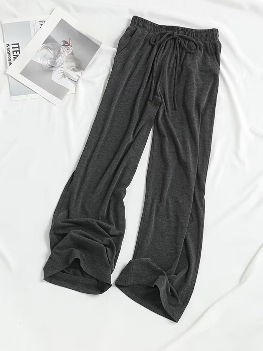 Conjunto de Sudadera con Capucha, Chaleco, Pantalones Casuales de Pierna Ancha