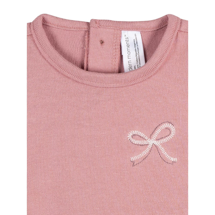 Mono de bebé niña orgánico con estampado de albóndigas Modern Moments