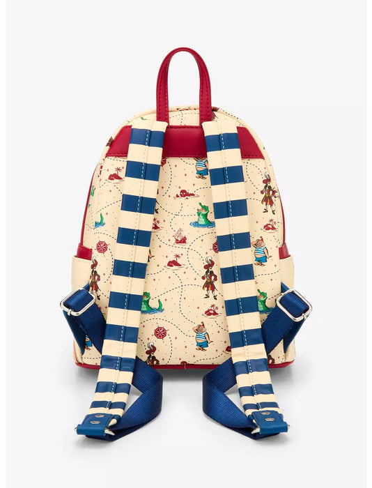 Mini mochila Loungefly Disney Peter Pan Capitán Garfio con timón giratorio