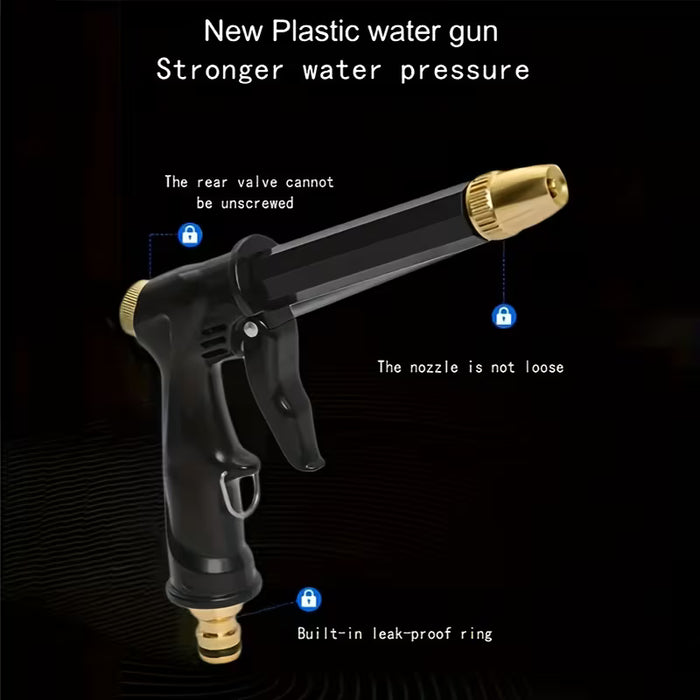 Pistola de agua a alta presión, boquilla de manguera de jardín de plástico a prueba de fugas