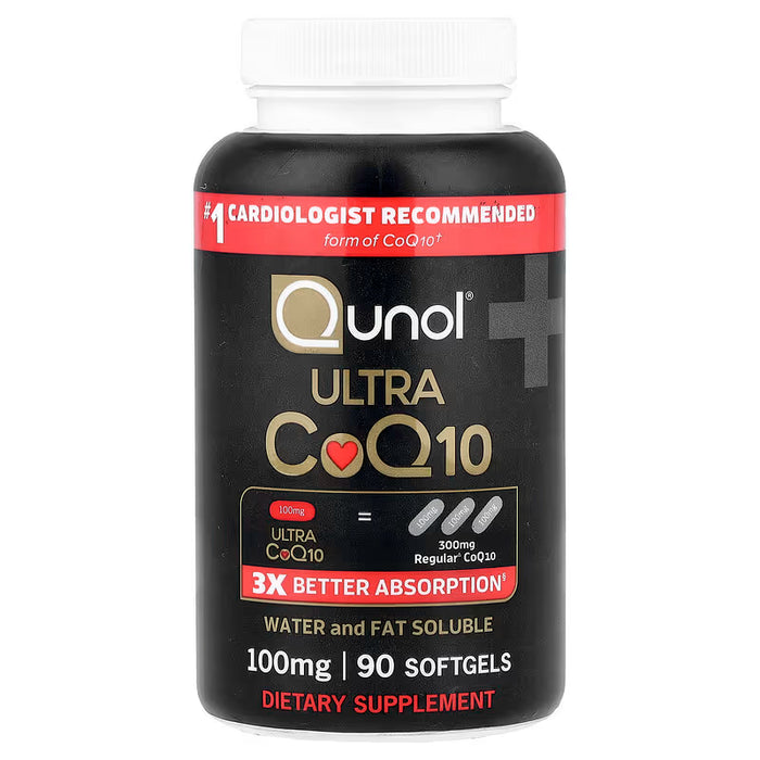 Qunol Ultra CoQ10, 100 mg, 90 cápsulas blandas