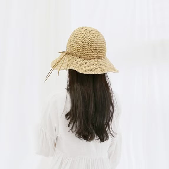 Sombreros de paja para mujer de playa plegables y flexibles