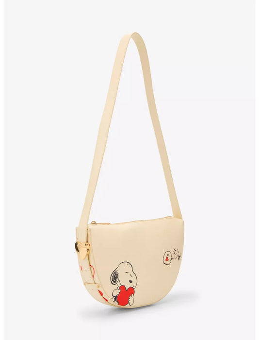 Bolso bandolera con forma de corazón de Snoopy y Woodstock de Peanuts