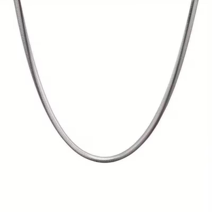 Collar de Cadena Hueso de Serpiente para Hombre en Acero Inoxidable