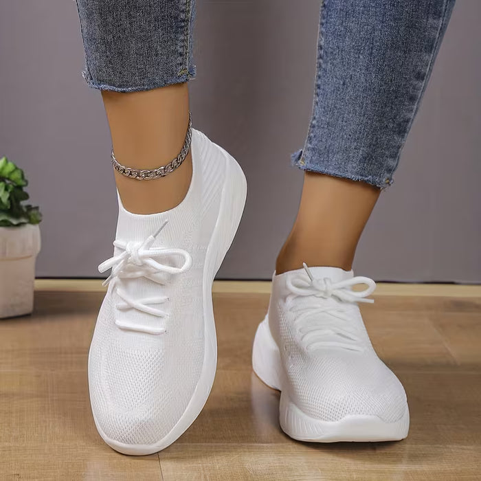 Zapatillas Deportivas para Mujer, Cómodas y Casuales, Malla con Cordones