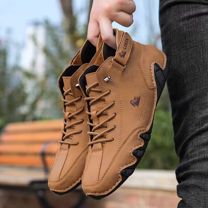Botas con Cordones para Hombre, Zapatos Casuales de Caminar con Cierre