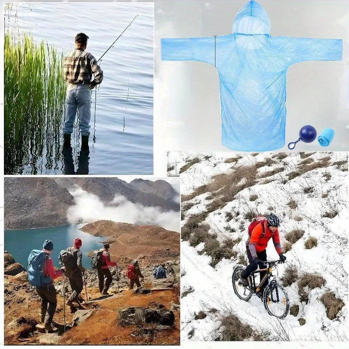 1pc Impermeable Portátil Colorido con Gancho, Material PP Ligero y Duradero