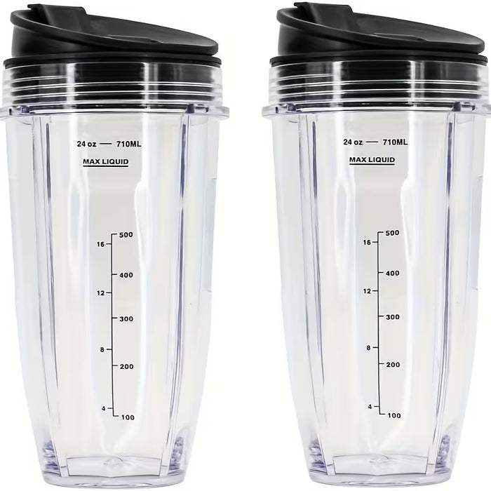 2 Tazas de repuesto de 24 onzas para licuadora Nutri Ninja con tapa