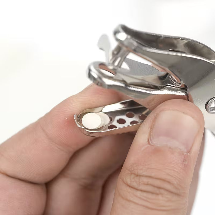 Perforadora de papel de metal de un solo orificio | Duradera, de mano, para oficina