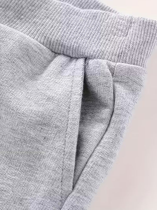 Conjunto de 2 shorts de verano para adolescentes, casuales de color liso