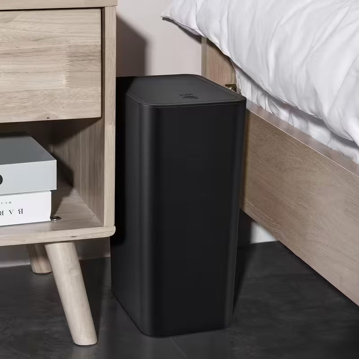 Cubo de Basura para Baño, Papelera de Espacio Reducido con Tapa Emergente