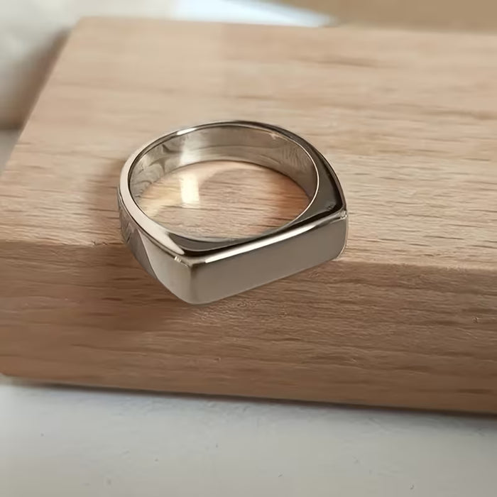 Anillo de Acero Inoxidable Estilo Minimalista, Joyería Unisex