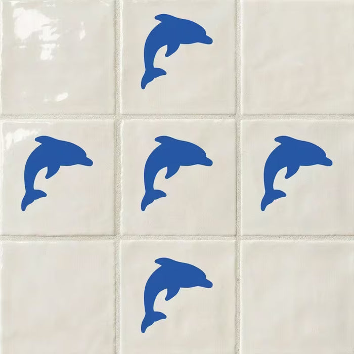 16 pcs de Adhesivos de pared de delfín azul