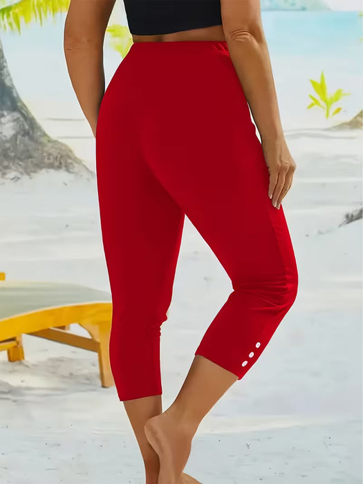 Elegante conjunto de tres piezas de pantalones de yoga deportivos ajustados