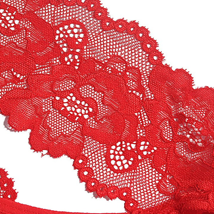 Braguitas de mujer, transpirables, con encaje, forma triangular, con bordado floral
