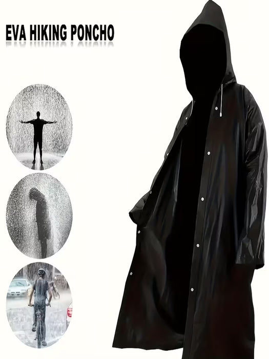 Impermeable Largo de EVA Duradero con Capucha Ajustable - Ligero, Transpirable