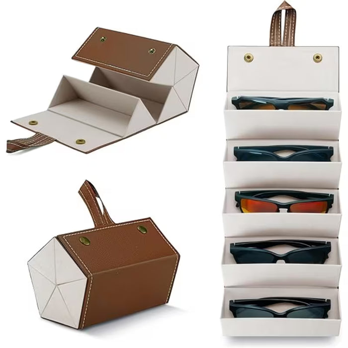 Caja de Almacenamiento para Gafas Anti-Presión de 5 Compartimentos