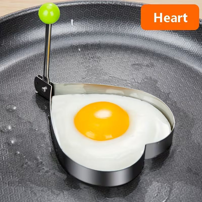 Moldes creativos para huevos, de acero inoxidable antiadherente y duradero