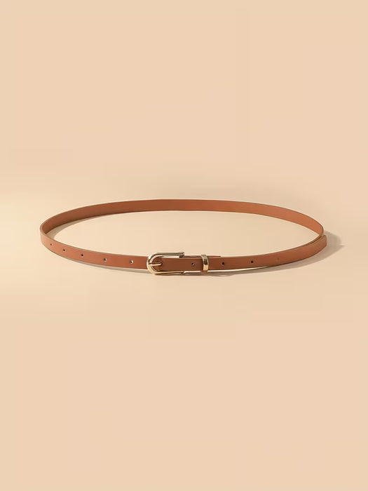 Pack de 4 Cinturones de PU para Mujer Delgados de Moda