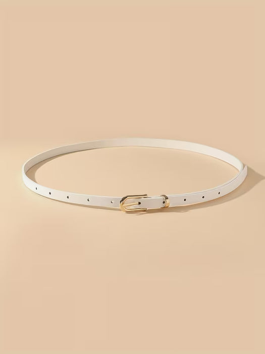 Pack de 4 Cinturones de PU para Mujer Delgados de Moda