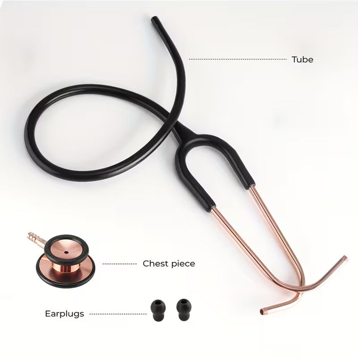 Estetoscopio Chapado de Un Solo Lado con Tubo TVC para Médicos y Enfermeras-UE