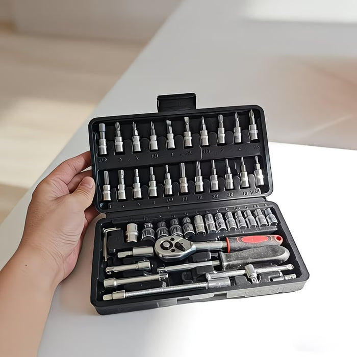 Kit de herramientas multifuncional para reparación de coches de 46 piezas