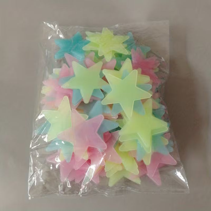 100 Adhesivos Bohemios Brillantes de Estrellas para Decorar Paredes y Techos de Polímero, Ideales para Dormitorios