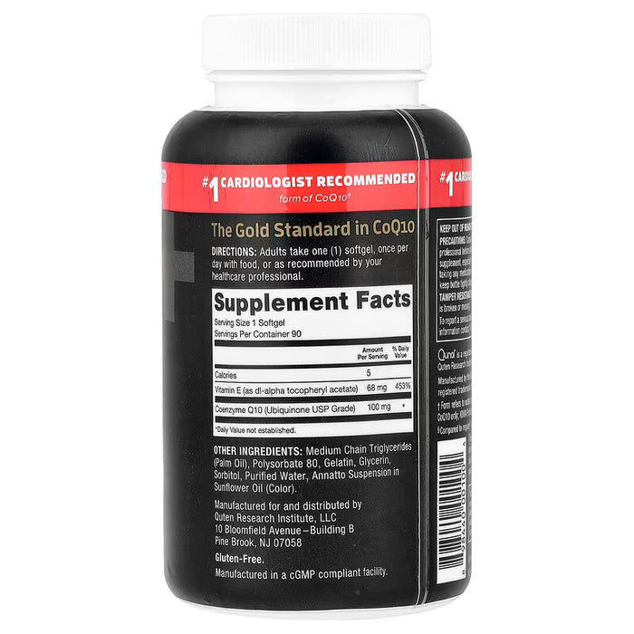 Qunol Ultra CoQ10, 100 mg, 90 cápsulas blandas