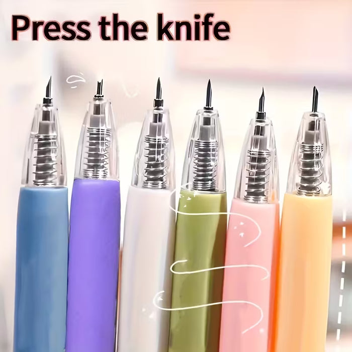 6pcs Cuchillo de Papel Retráctil para Manualidades y Tallado