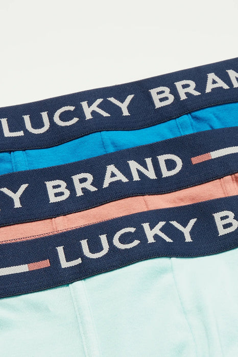Lucky Brand Paquete de 3 calzoncillos bóxer de algodón y modal