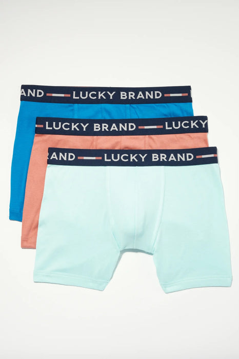 Lucky Brand Paquete de 3 calzoncillos bóxer de algodón y modal