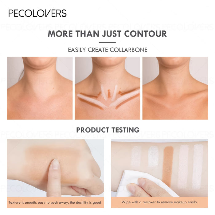 1 Barra de Corrector y Contorno Doble de Pecolover Impermeable