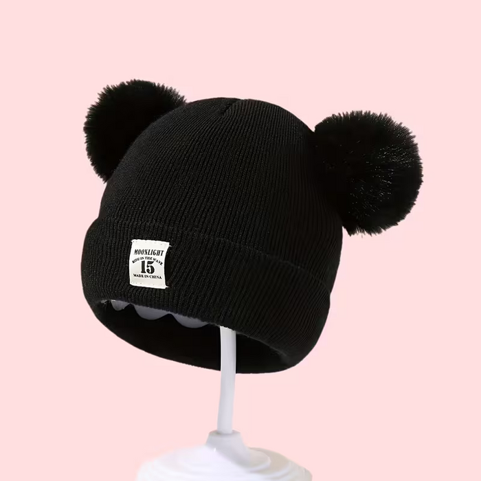 Gorro de invierno para bebé,con pompon para niños