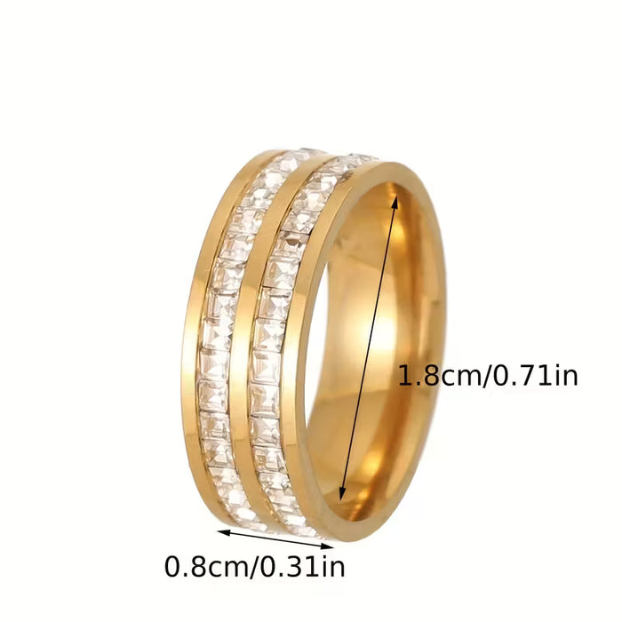 Anillo para mujer, 1pcs, banda ancha, Diseño moderno y elegante para atuendo casual