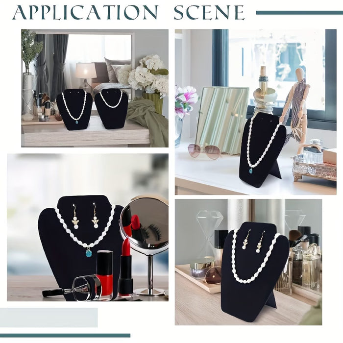 1 pieza de Exhibidor de terciopelo para collar y pendientes