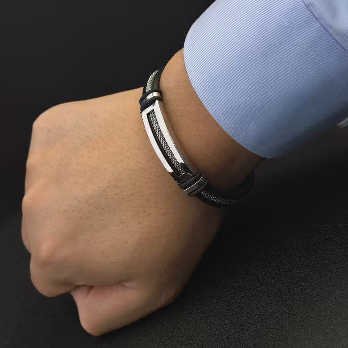 1 pulsera de hombre, brazalete tipo puño para muñeca