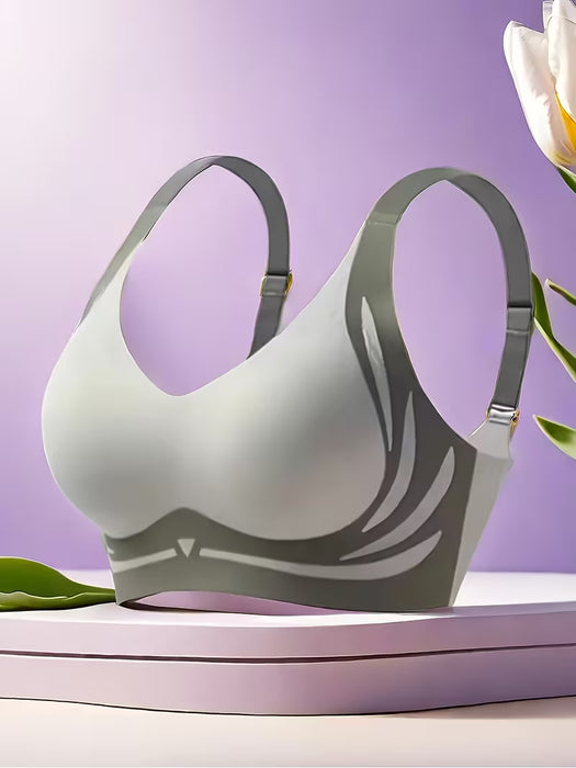 Conjunto de 4 piezas de ropa interior de verano para mujer con copa fija, push-up
