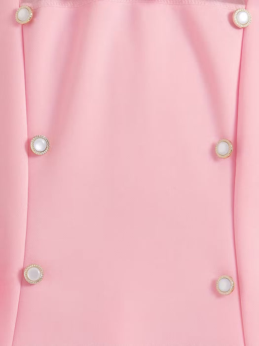 Un elegante vestido de manga larga para niñas, cuello y combinación de malla