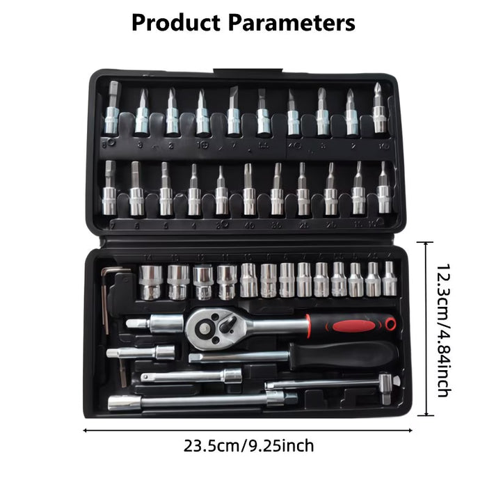 Kit de herramientas multifuncional para reparación de coches de 46 piezas